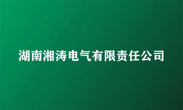 湖南湘涛电气有限责任公司