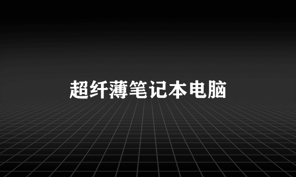 超纤薄笔记本电脑