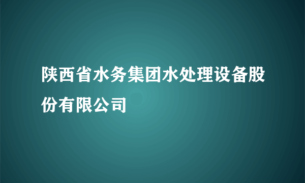 陕西省水务集团水处理设备股份有限公司