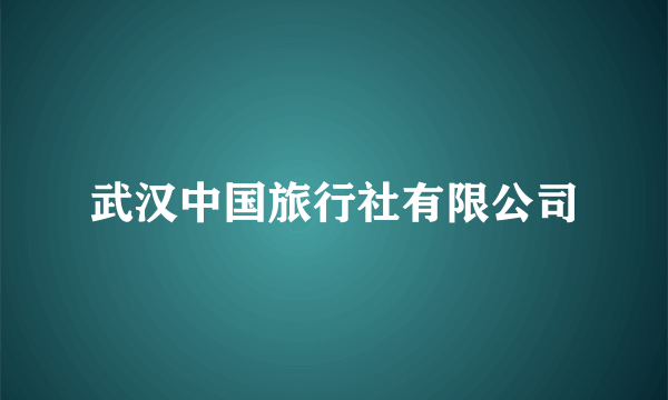 武汉中国旅行社有限公司