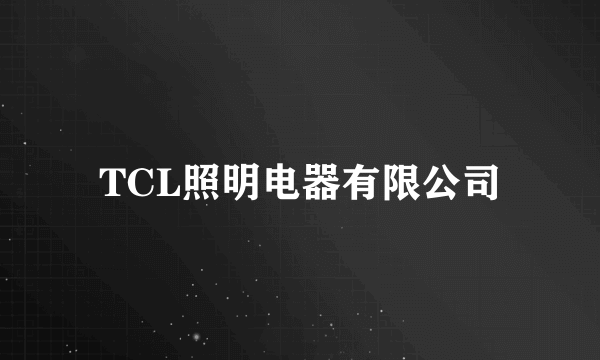 TCL照明电器有限公司