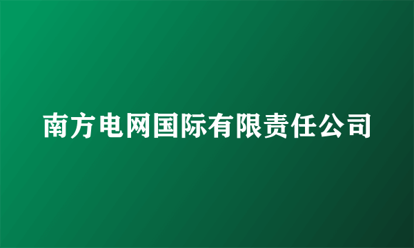 南方电网国际有限责任公司