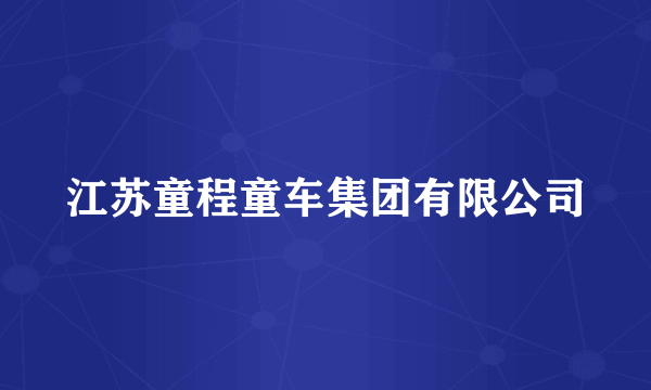 江苏童程童车集团有限公司