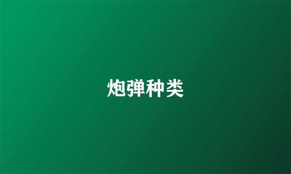 炮弹种类