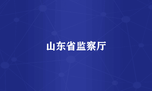 山东省监察厅