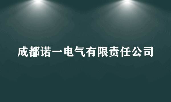 成都诺一电气有限责任公司
