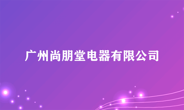 广州尚朋堂电器有限公司