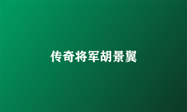 传奇将军胡景翼