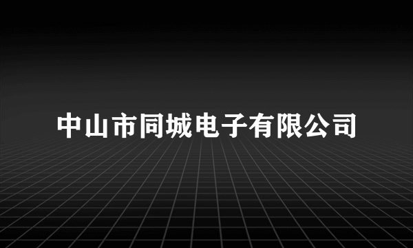 中山市同城电子有限公司
