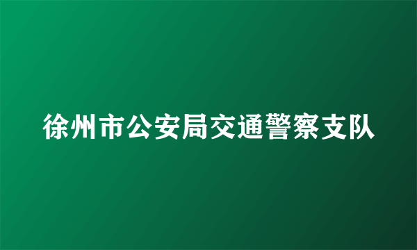 徐州市公安局交通警察支队
