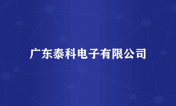 广东泰科电子有限公司
