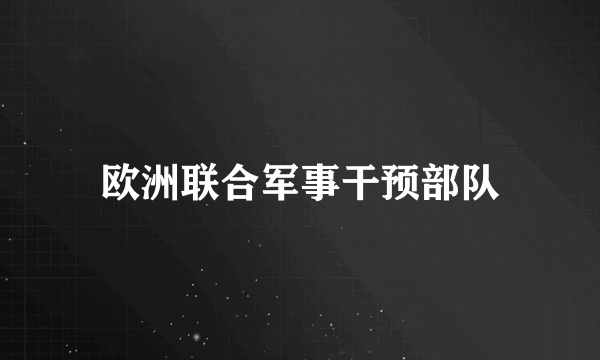 欧洲联合军事干预部队