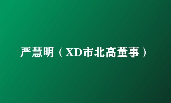 严慧明（XD市北高董事）