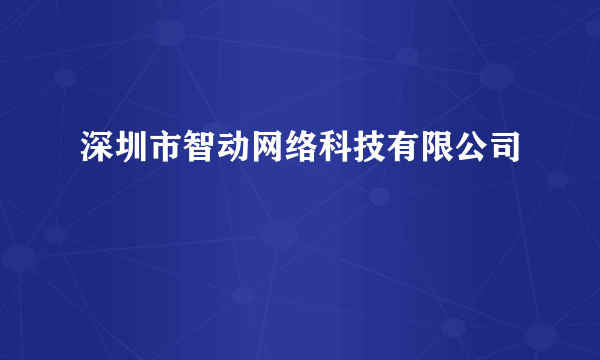 深圳市智动网络科技有限公司