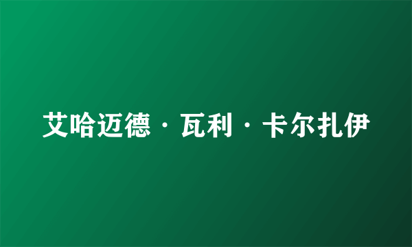 艾哈迈德·瓦利·卡尔扎伊
