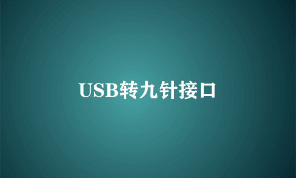 USB转九针接口