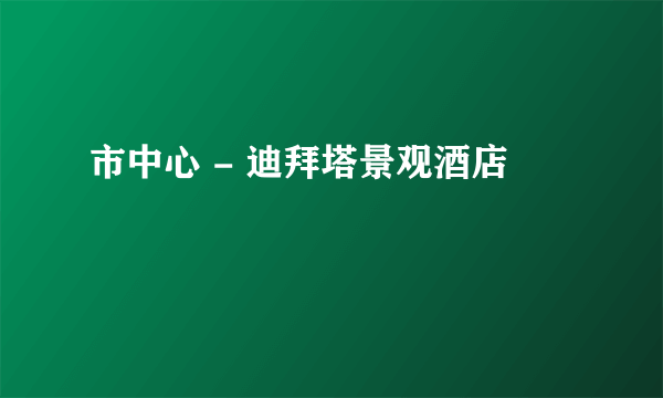 市中心 - 迪拜塔景观酒店