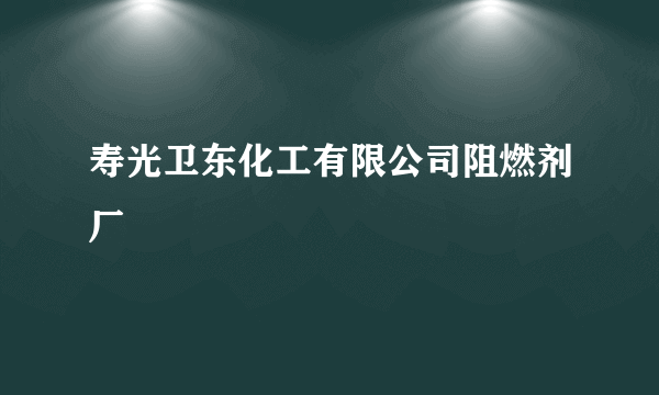 寿光卫东化工有限公司阻燃剂厂