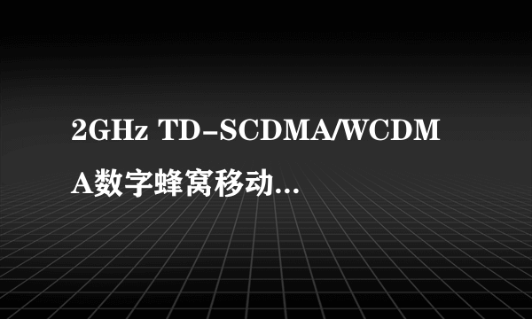 2GHz TD-SCDMA/WCDMA数字蜂窝移动通信网通用认证架构（第一阶段）