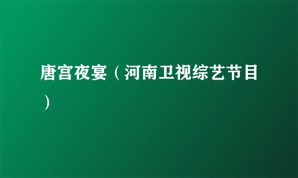 唐宫夜宴（河南卫视综艺节目）