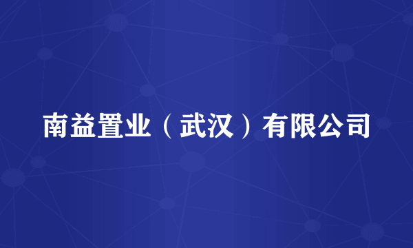 南益置业（武汉）有限公司
