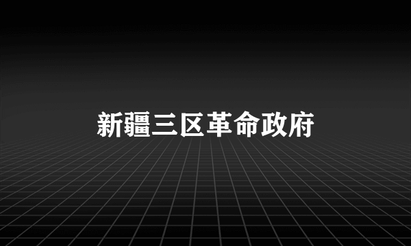 新疆三区革命政府