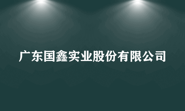 广东国鑫实业股份有限公司