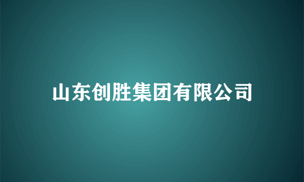 山东创胜集团有限公司