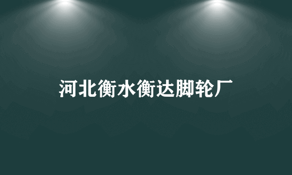 河北衡水衡达脚轮厂