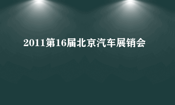 2011第16届北京汽车展销会