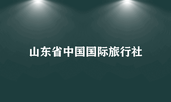 山东省中国国际旅行社