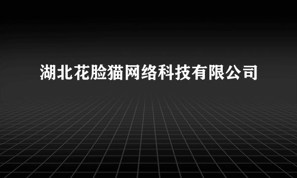 湖北花脸猫网络科技有限公司