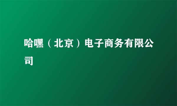 哈嘿（北京）电子商务有限公司