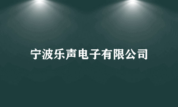 宁波乐声电子有限公司