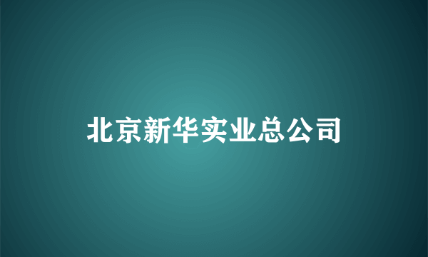 北京新华实业总公司