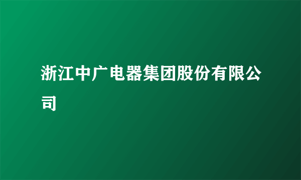 浙江中广电器集团股份有限公司