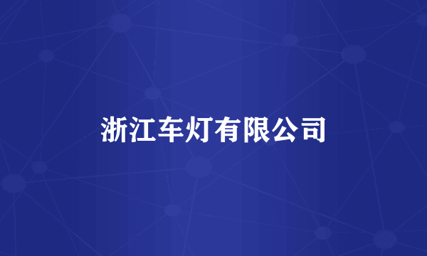 浙江车灯有限公司