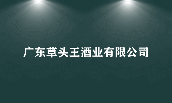 广东草头王酒业有限公司