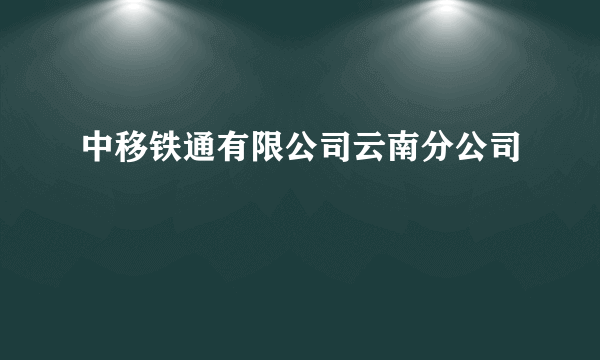 中移铁通有限公司云南分公司