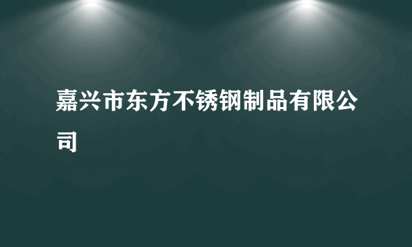 嘉兴市东方不锈钢制品有限公司