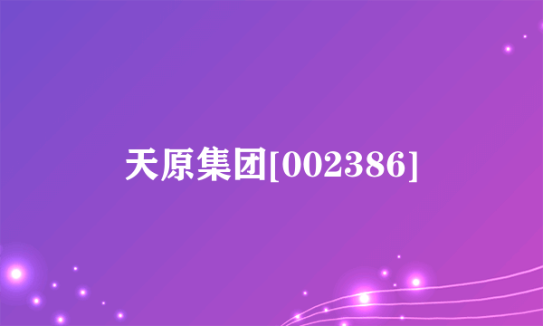 天原集团[002386]