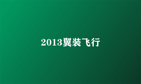 2013翼装飞行