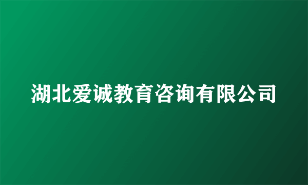 湖北爱诚教育咨询有限公司