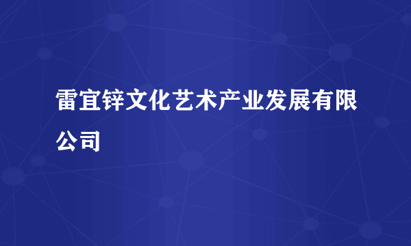 雷宜锌文化艺术产业发展有限公司