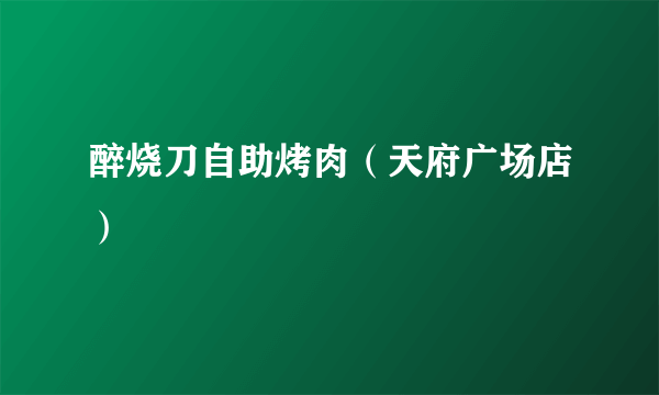 醉烧刀自助烤肉（天府广场店）