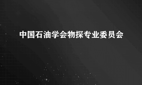 中国石油学会物探专业委员会