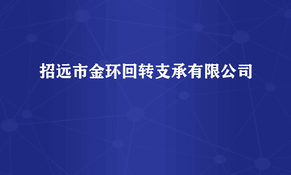 招远市金环回转支承有限公司