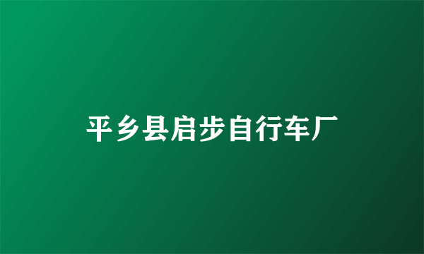 平乡县启步自行车厂