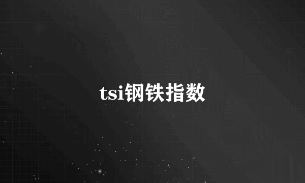 tsi钢铁指数