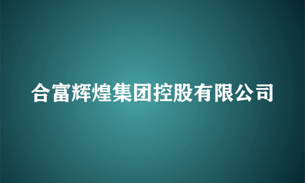 合富辉煌集团控股有限公司
